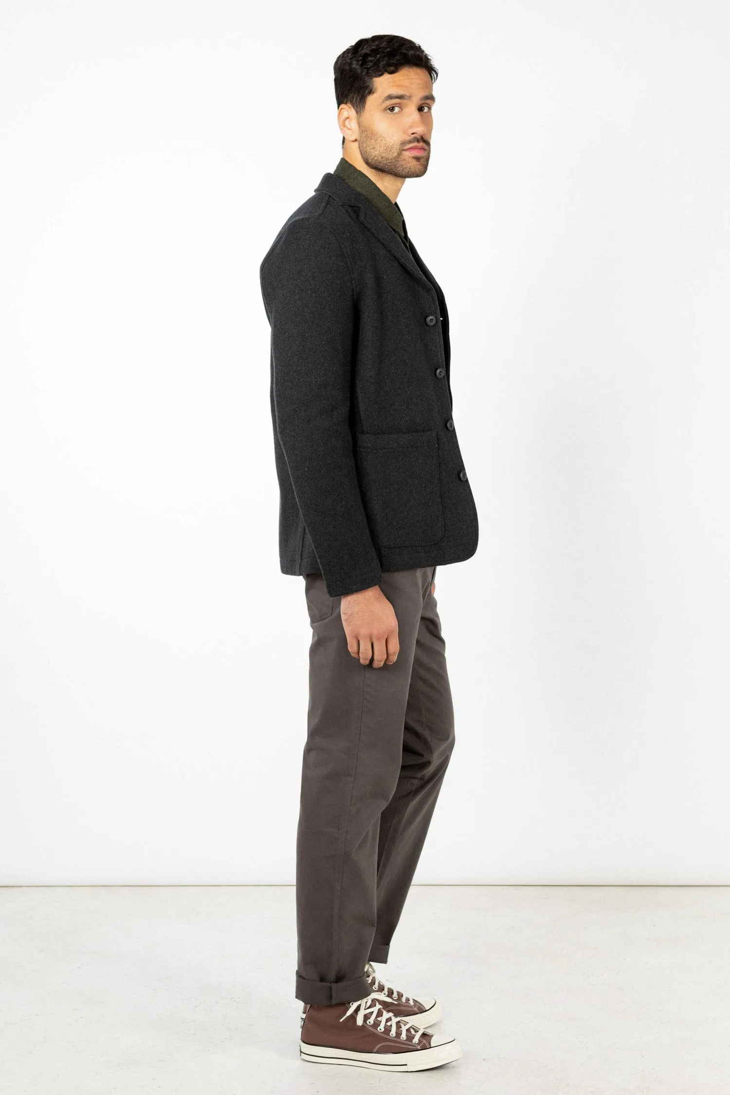 Nate Chore Blazer / Charcoal Wool