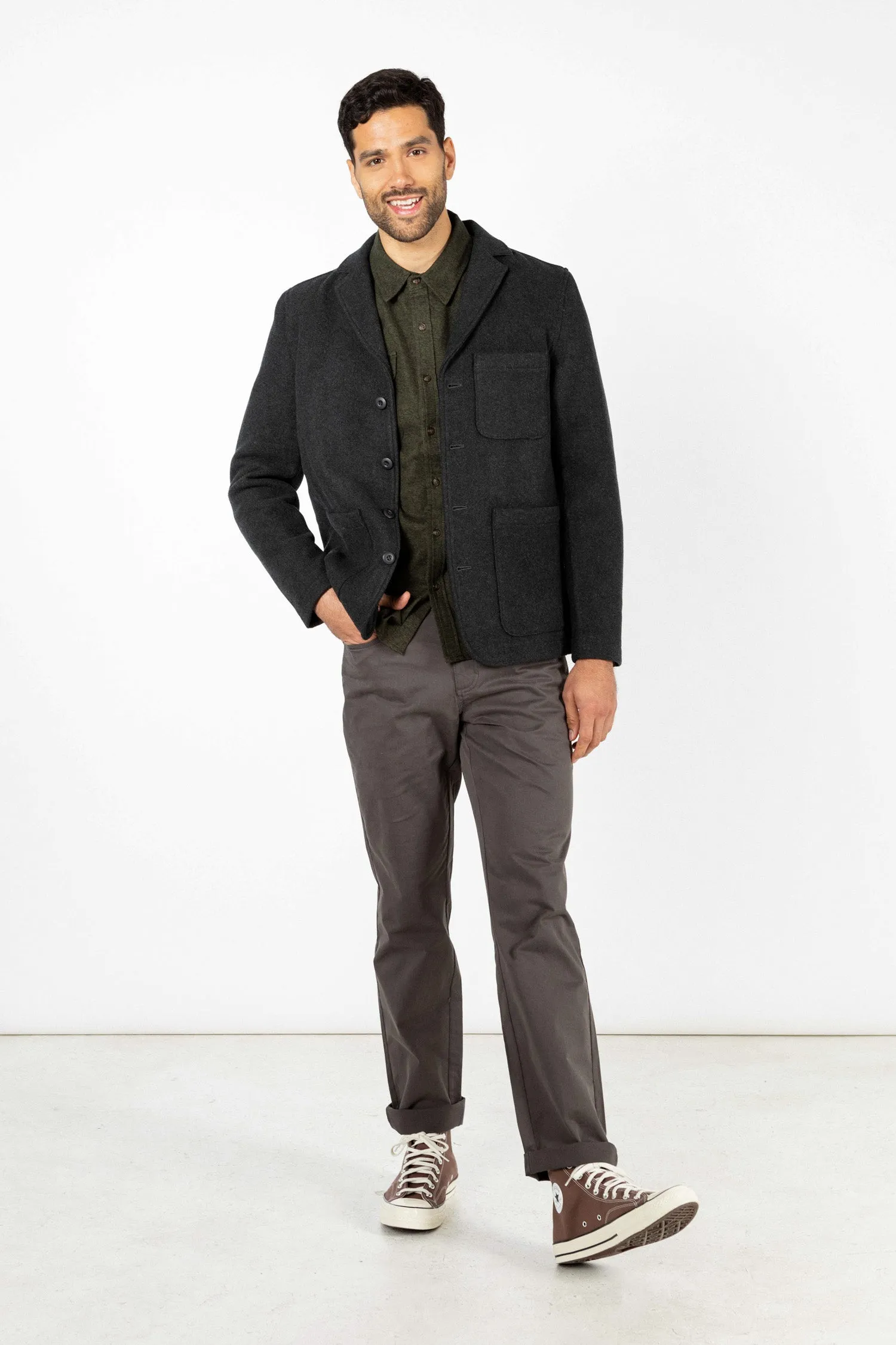 Nate Chore Blazer / Charcoal Wool