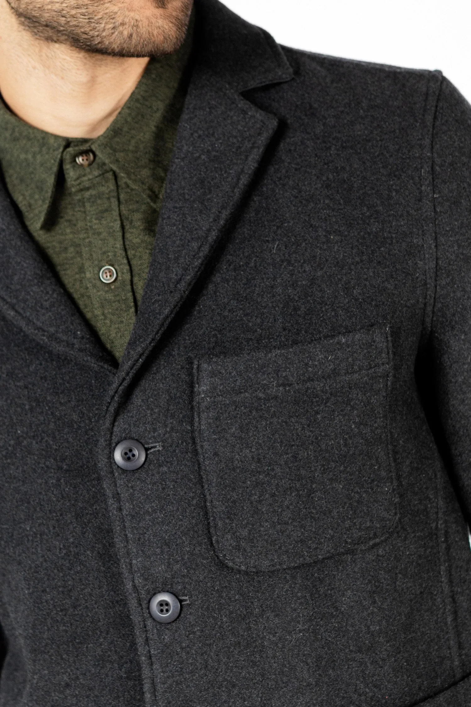 Nate Chore Blazer / Charcoal Wool