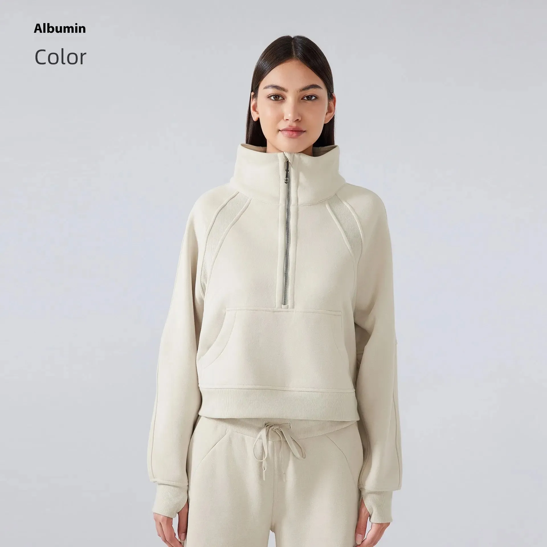 Outer Wear Thermal Fleece Thickening Exercise Sweater jacket