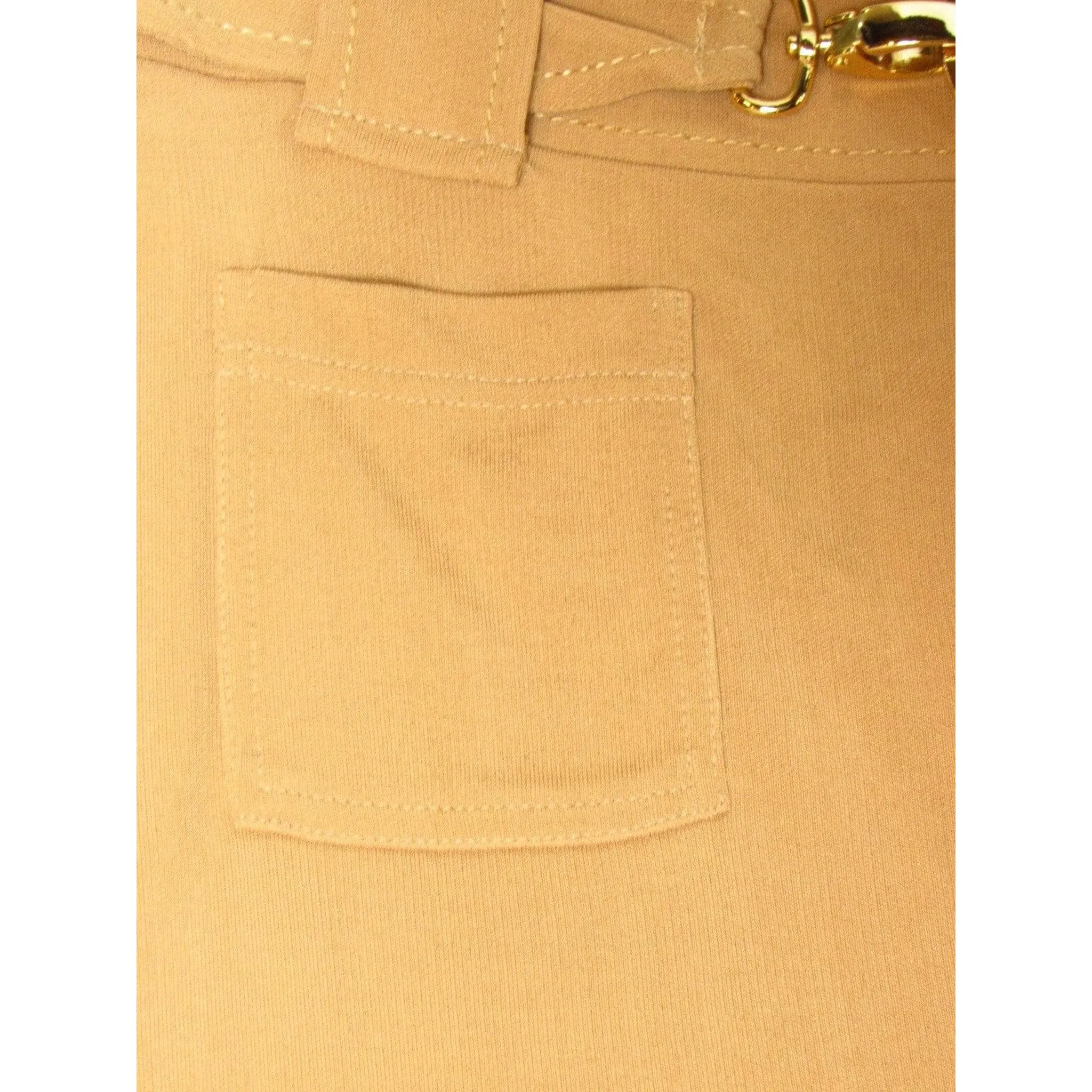 Paco Rabanne Beige Stretch Belted Skirt