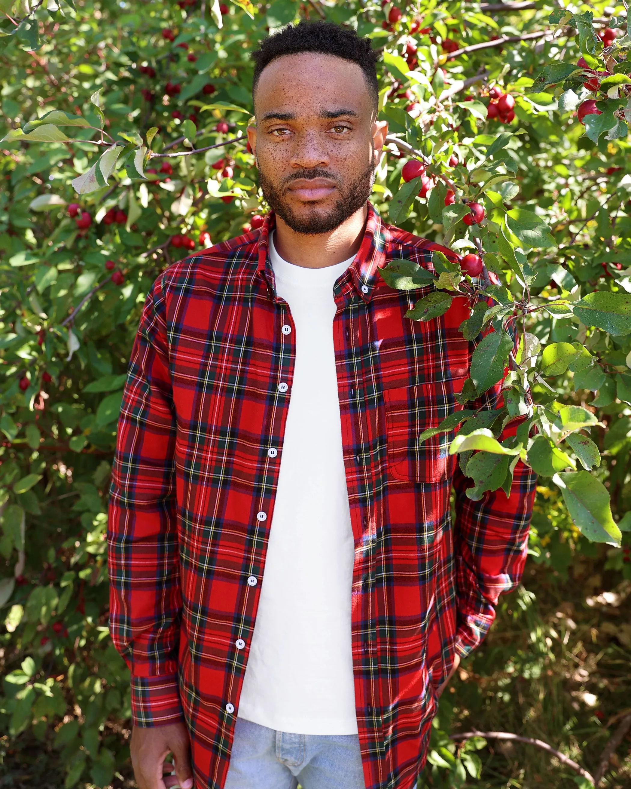 Plaid Flannel Shirt Red - Unisex