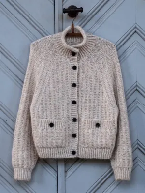 Luxurious Ribbed Raglan Cardigan Yarn Kit by Anne Ventzel – Önling No 2 with Silk Mohair (Pattern Not Included)