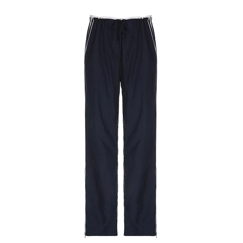 Sporty Pull On Trousers With Zip