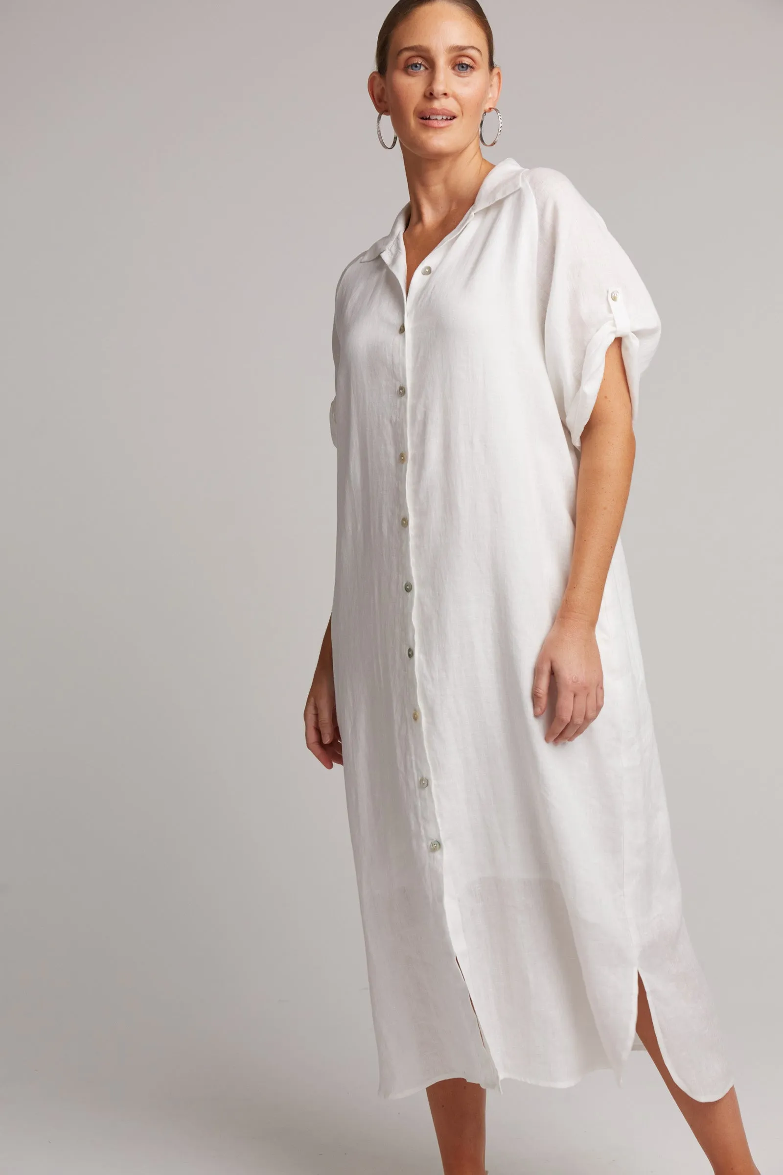 Studio Shirt Dress - Salt