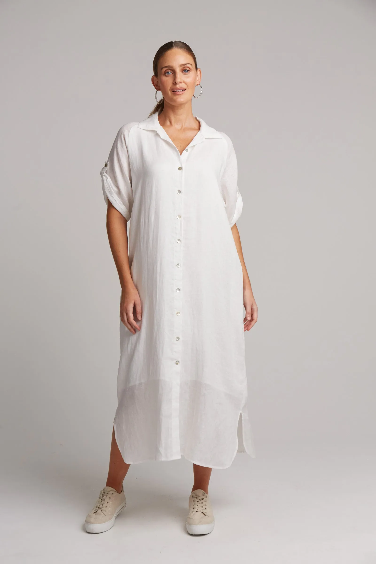 Studio Shirt Dress - Salt