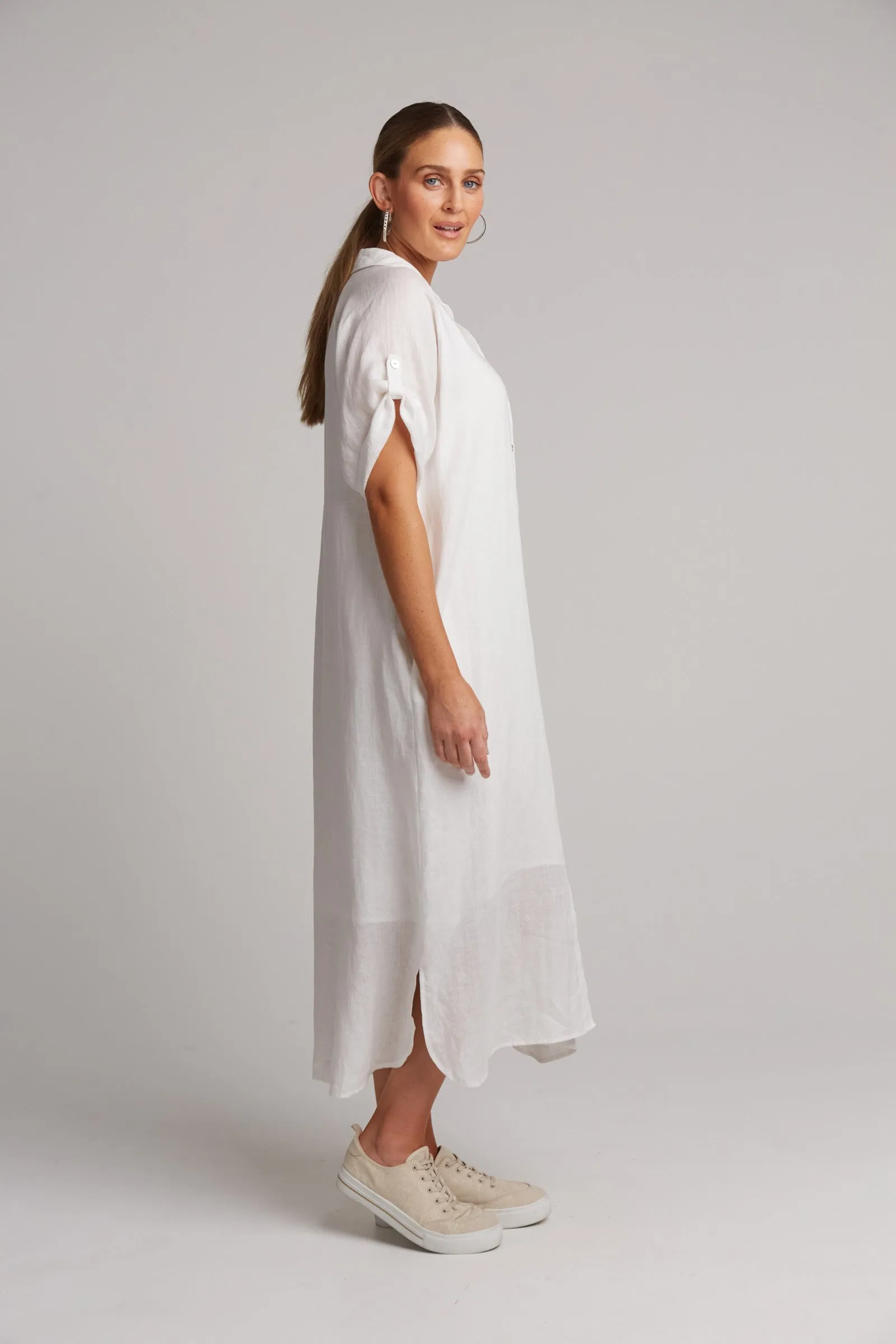 Studio Shirt Dress - Salt