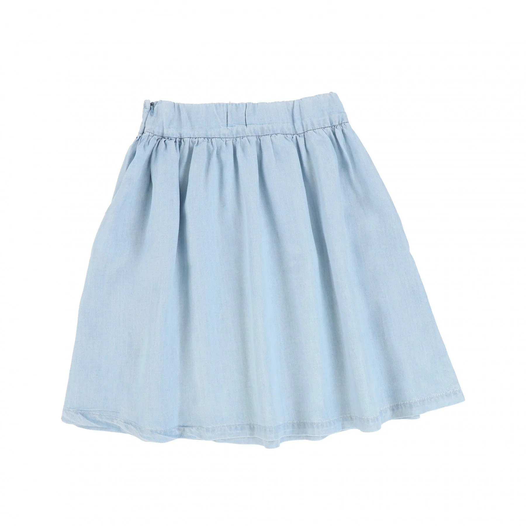 TOCOTO VINTAGE DENIM POCKET MIDI SKIRT