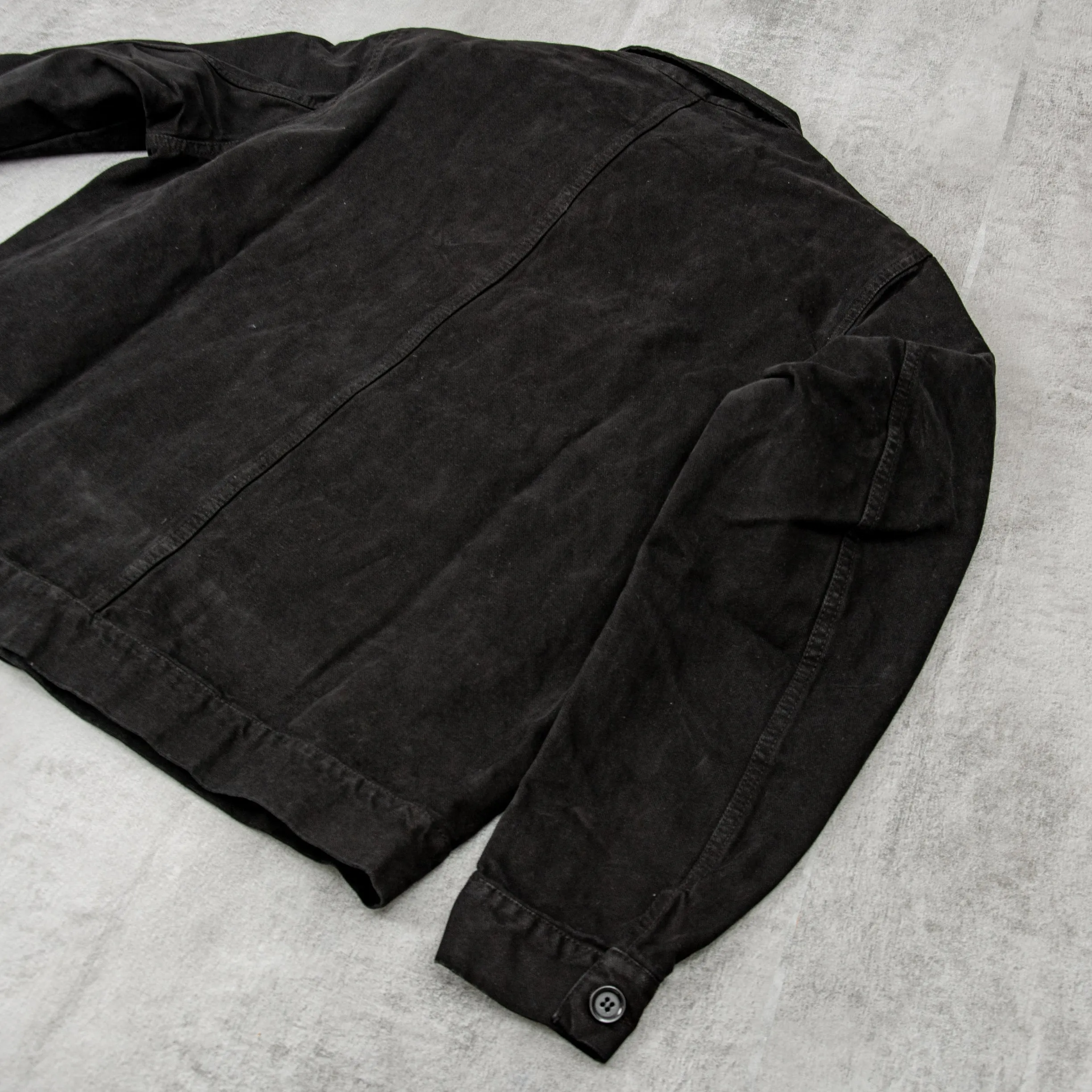 Vetra 27 Premium Brushed Black Canvas Bomber Jacket