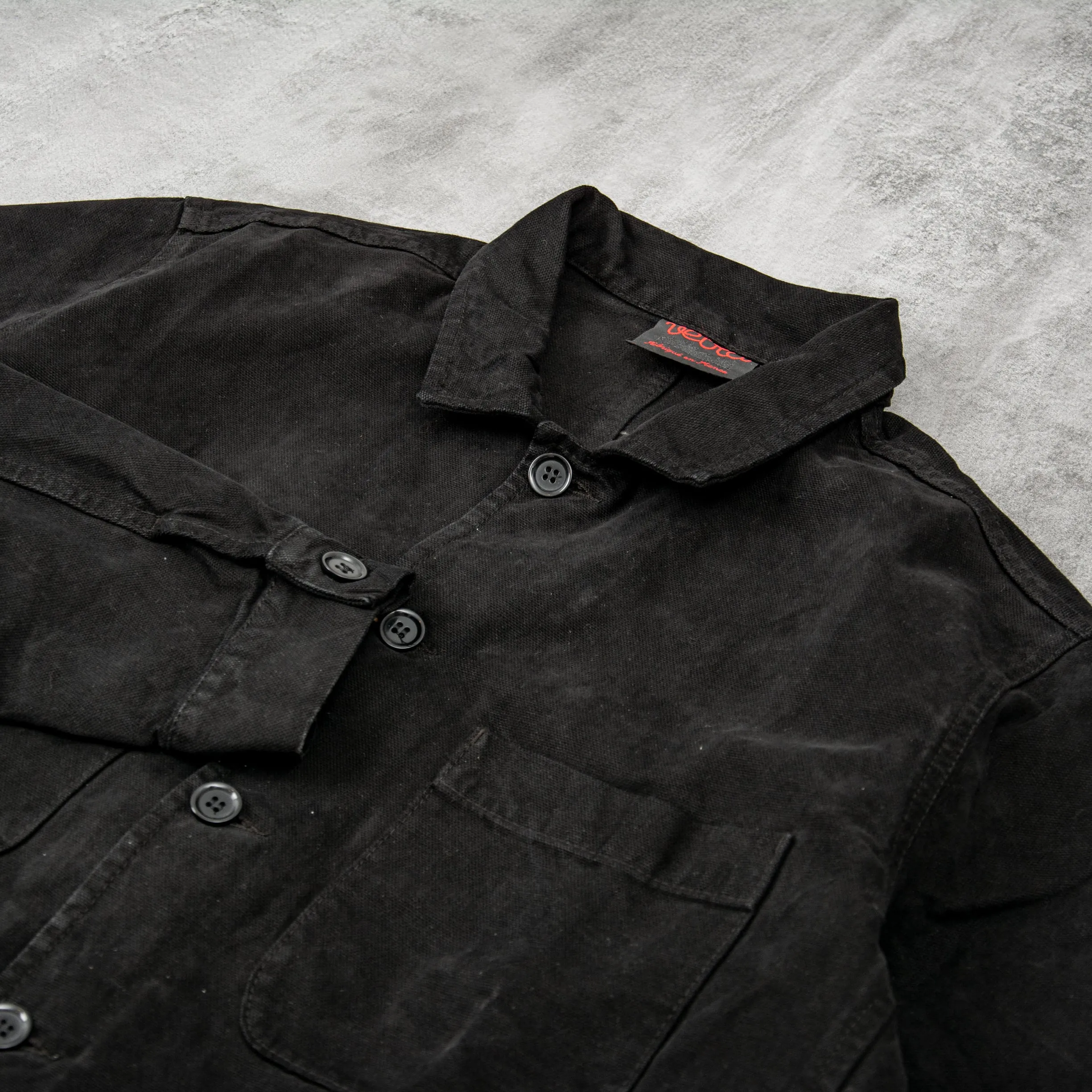 Vetra 27 Premium Brushed Black Canvas Bomber Jacket