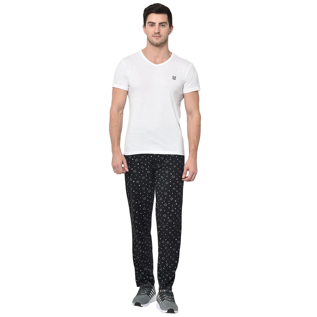 Vimal Jonney Black Cotton Trackpant For Men's