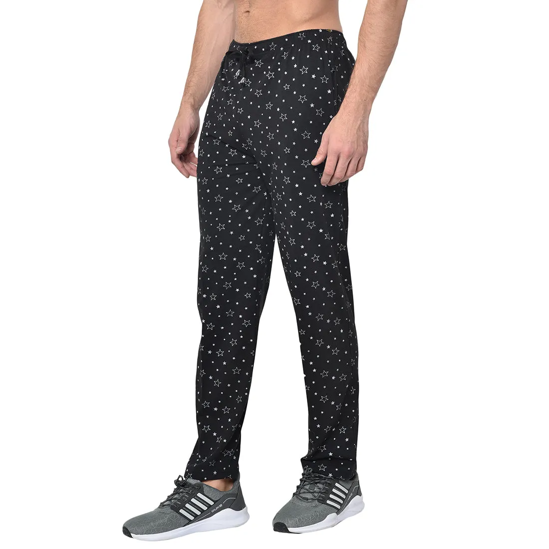 Vimal Jonney Black Cotton Trackpant For Men's