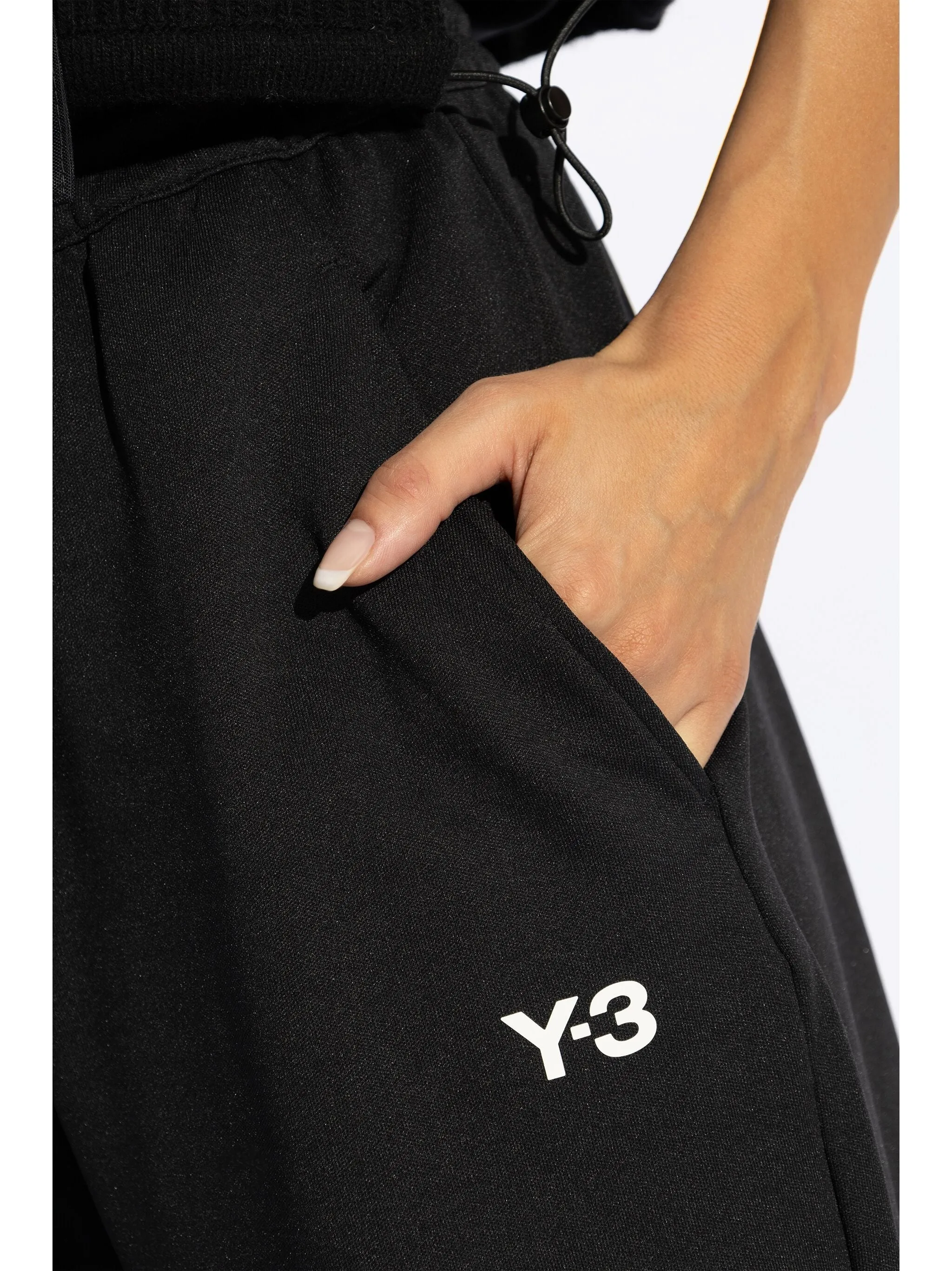 Y-3 LOGO-PRINT TRACK PANTS